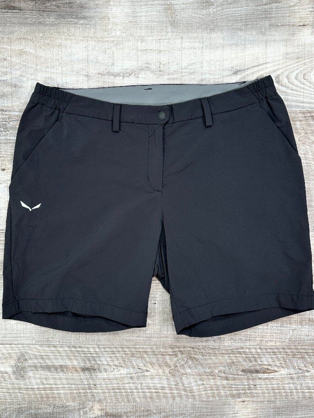 Salewa Durastretch Shorts Mens Sz XXL Black Outdoor Hiking Zip Pocket Stretch